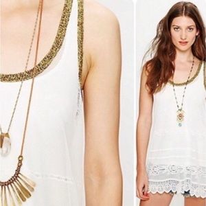 Free People Crocheted Lace Tank Top